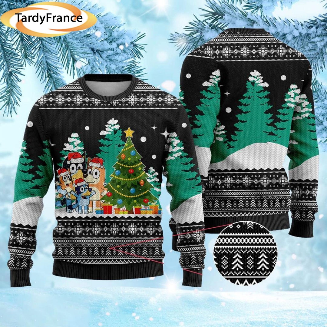 Bluey Ugly Sweater Bluey Family Christmas Sweater Bluey - Etsy Australia