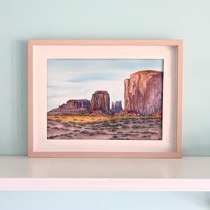 Dipinto Monument Valley, dipinto Utah, dipinto del deserto, dipinto originale ad acquerello fatto a mano, 10"x14" / 26 x 36 cm