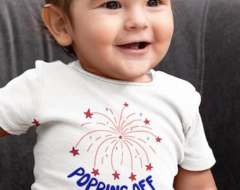 Body per neonati con fuochi d'artificio - Festa del 4 luglio, Completo per neonati con fuochi d'artificio, Body patriottico per neonati