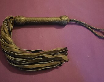 Zwart lederen Flogger