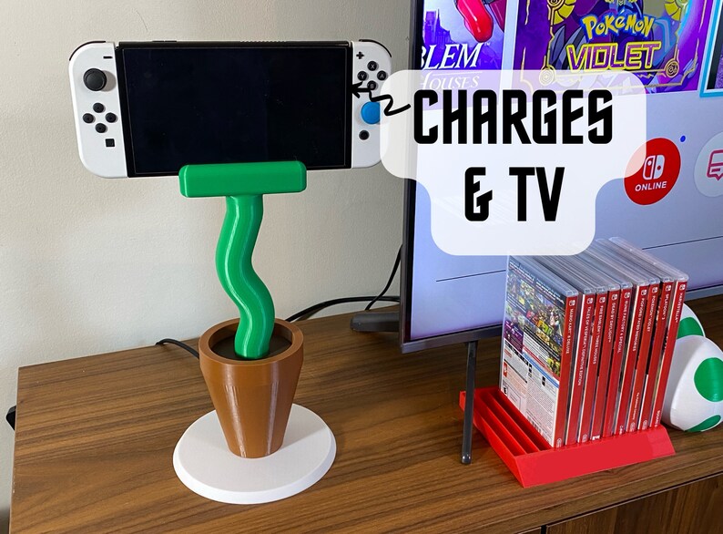 Nintendo Switch Docking Station, 3D Printed Mini Plant Stand Switch
