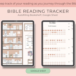 Bible Reading Tracker | Catholic | Google Sheet | Digital Tracker | Bible Bookshelf