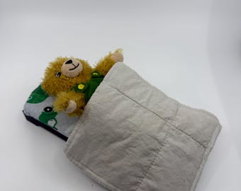 7" long bed for stuffed animals, toys, animals.