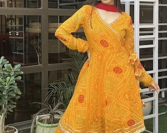 Design ethnic yellow kurti