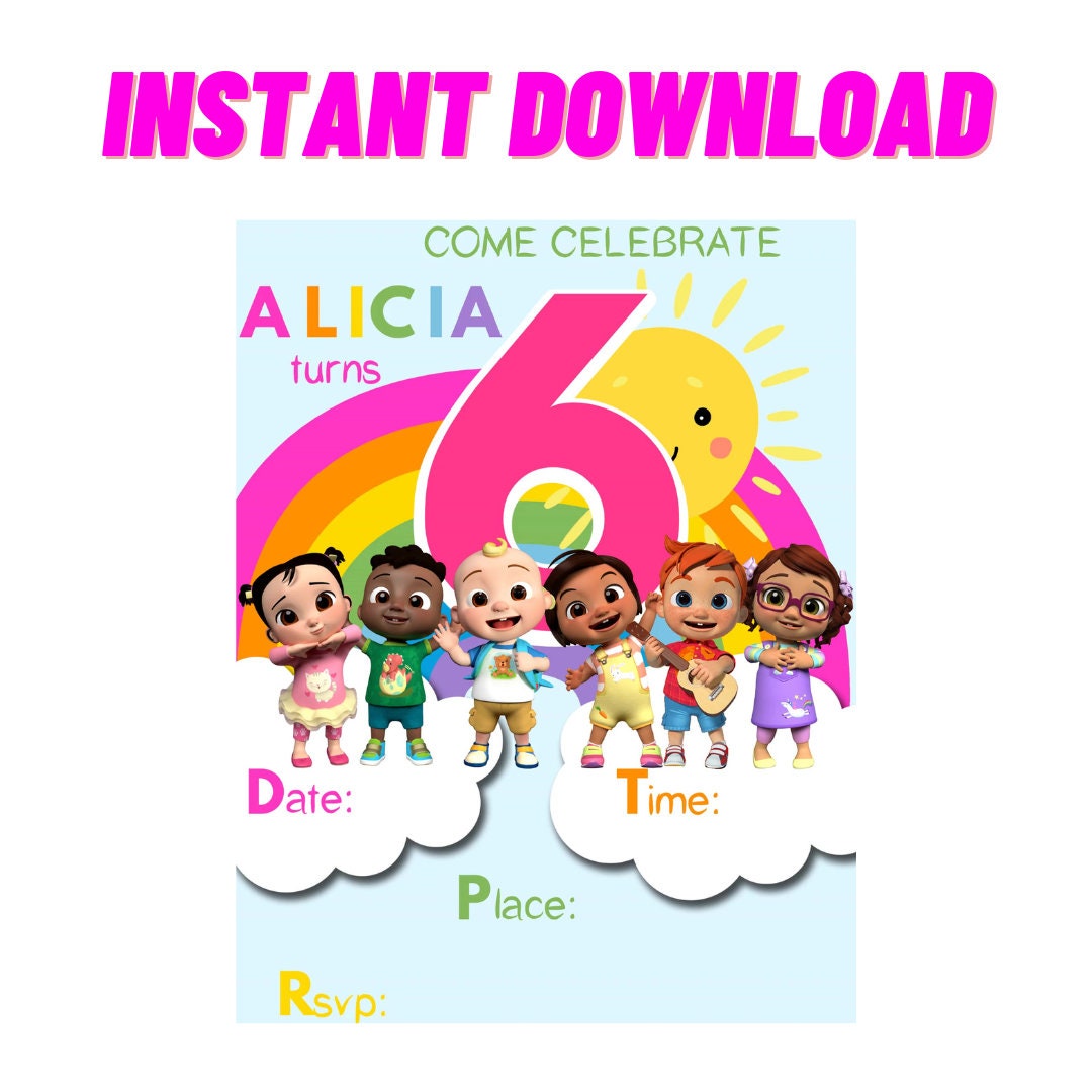 Cocomelon Birthday Invitation Etsy cocomelon-birthday-invitation-etsy