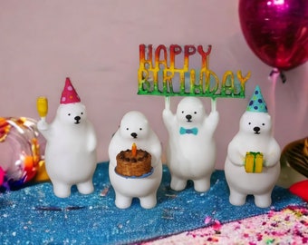 Happy Birthday Eisbär Figuren