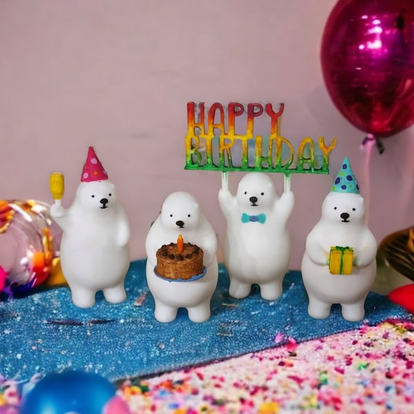 Happy Birthday Eisbär Figuren