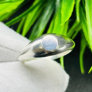 925 Sterling Silver Plain Round Design Signet Band, Wedding Silver Band, Stackable Ring, Gift For Her, Minimalist Silver Ring, Promise Band