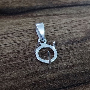 925 Sterling Silver Collet Round Plain Prong Cup, Open Blank Pendant, Setting For Making Pendant 5 MM To 40 MM, DIY Jewelry Supplies