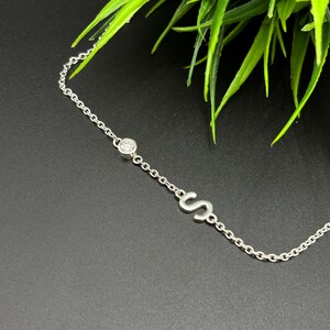 Personalisierte Namenskette - Initiale Halskette - Buchstaben Halskette - 925 Sterling Silber Individuelle Halskette - Geschenk für Sie - Minimalistischer Schmuck