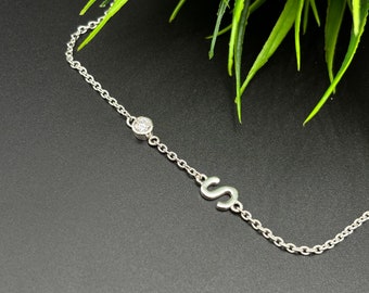 Personalized Name Necklace - Initial Necklace - Letter Necklace - 925 Sterling Silver Custom Necklace - Gift For Her - Minimalist Jewelry