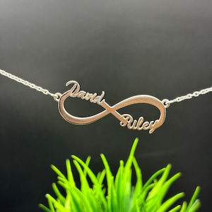 Personalized Name Necklace - Initial Necklace - Infinity Necklace - 925 Sterling Silver Custom Necklace - Gift For Her - Minimalist Jewelry