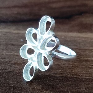 925 Sterling Silver Pear Ring, 6 Stone Design Bezel Cup Open Blank Ring, Setting For Making Ring 6x4 mm To 14x21 mm, DIY Jewelry