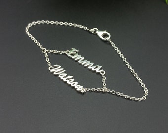 Personalized Name Bracelet - Initial Bracelet - Letter Bracelet - 925 Sterling Silver Custom Bracelet - Gift For Her - Minimalist Jewelry