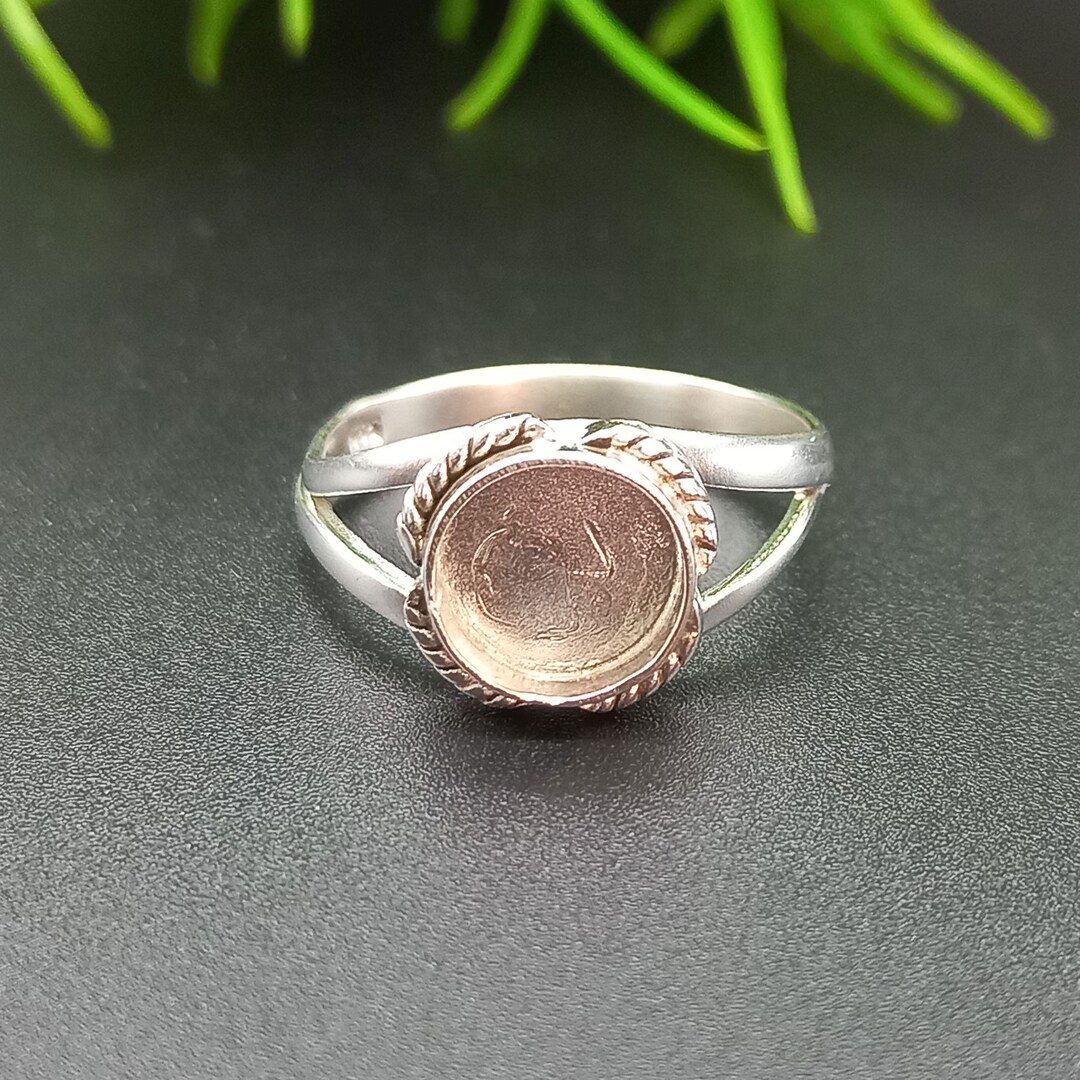 Collets Diy Solid 925 Sterling Silver Collet Ring, DIY Jewelry Making (3-40 MM) - Etsy