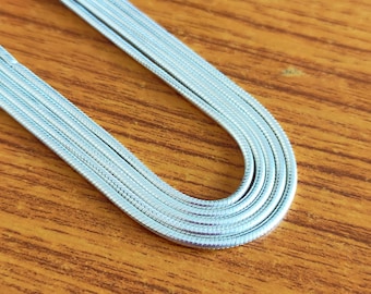 Schlangenkette aus massivem 925er Sterlingsilber, 1,80–2 mm, anlaufgeschützt
