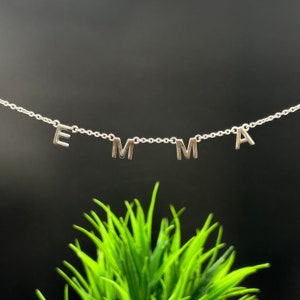 Personalisierte Namen Halskette - Anfang Halskette - Buchstabe Halskette - 925 Sterling Silber Benutzerdefinierte Halskette - Geschenk für Sie - Minimalist Schmuck