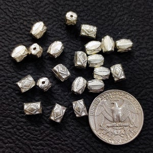 925 Sterling Silver Beads - New Design 7x5 MM Spacer Beads - Setting For Making - DIY Jewelry Supplies - Silver Spacers - Beads Hole 1 MM