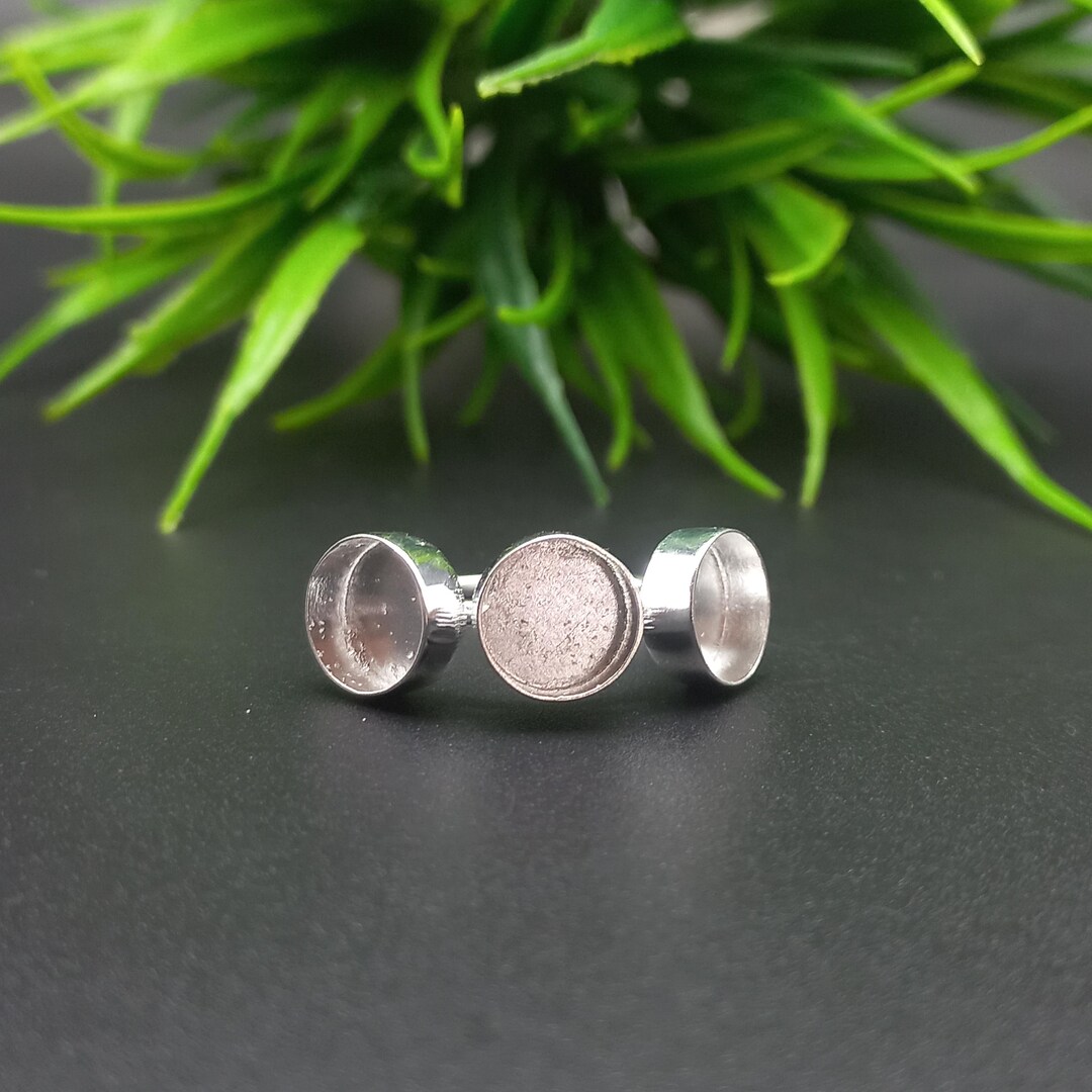 Solid 925 Sterling Silver Collet Ring, Bezel Setting - Etsy