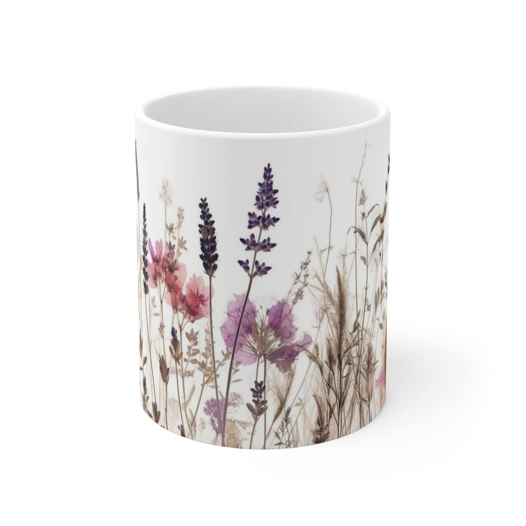Pressed Wildflower Mug Boho Cottagecore Coffee Mug Bridesmaid Gift Mum ...