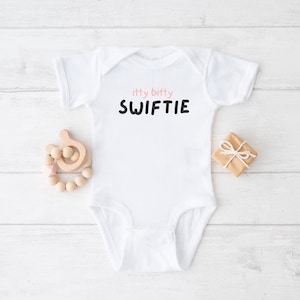 Itty bitty swiftie bodysuit, Taylor&#39;s fan baby gift, Infant Baby Rib Bodysuit