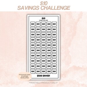 DIGITAL A6 10 DOLLAR Savings Challenge