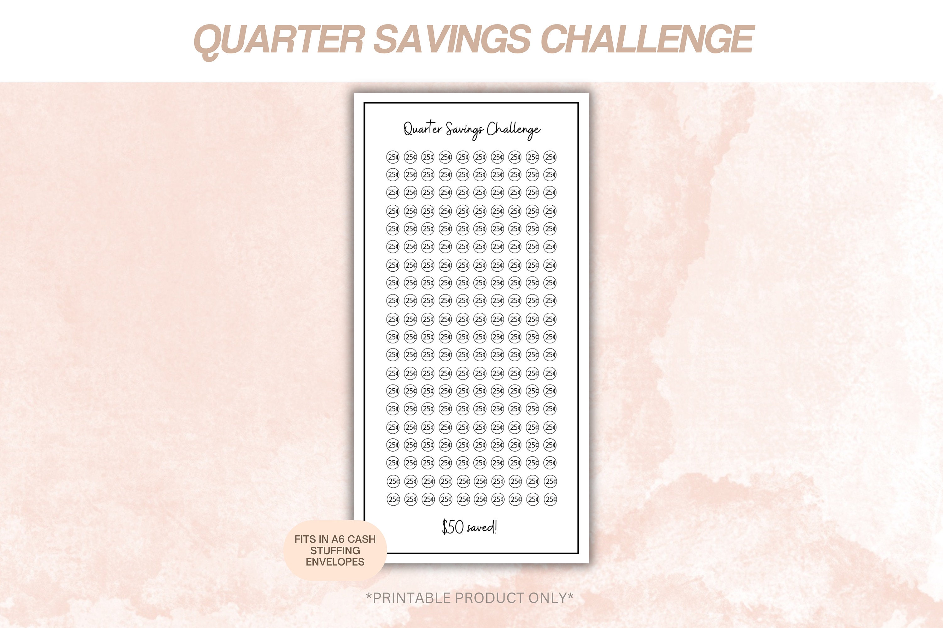 DIGITAL A6 Quarter Savings Challenge