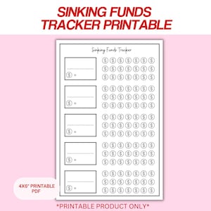 Sinking Funds Printable