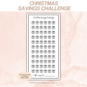 DIGITAL A6 Christmas Savings Challenge Printable