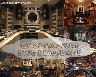 DJ Producer Studio Backdrops: High-Res PNG/JPEG Downloads