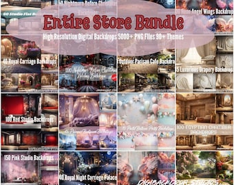 5000+ Digital Backdrops Mega Bundle: 90+ Themes Hi-Res PNG (Commercial License)