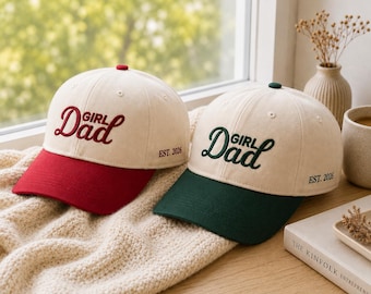 Embroidered Girl Dad Hat, Father’s Day Gift for New Dad, Daddy Baseball Cap, Dad To Be Gift, Gift From Daughter, Birthday Gift for Dad