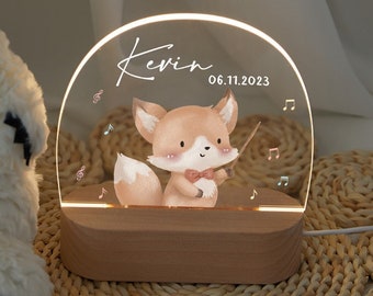 Personalized night light, cute baby acrylic night light, soft baby night light, charming night light for children, baby christening gift