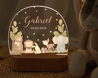 Baby Easter Gifts, personalized baby night light easter gift, animal lamp, baby gift birth, christening gift, birthday gift, bedside lamp