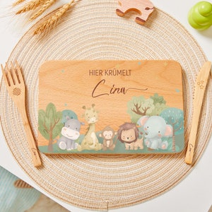 Personalized breakfast board for children, wooden board with unique wishing, breakfast board, Baby Shower gift, wooden board, Gift Birth zdjęcie 1