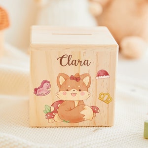 Easter baby money box gifts, personalized kids money box, money box wood, children money box with name, customized piggy bank, baptism gift Design 2