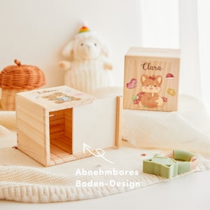 Cadeaux de Pâques tirelire pour bébé, tirelire personnalisée pour enfants, tirelire en bois, tirelire pour enfants avec prénom, tirelire personnalisée, cadeau de baptême image 2