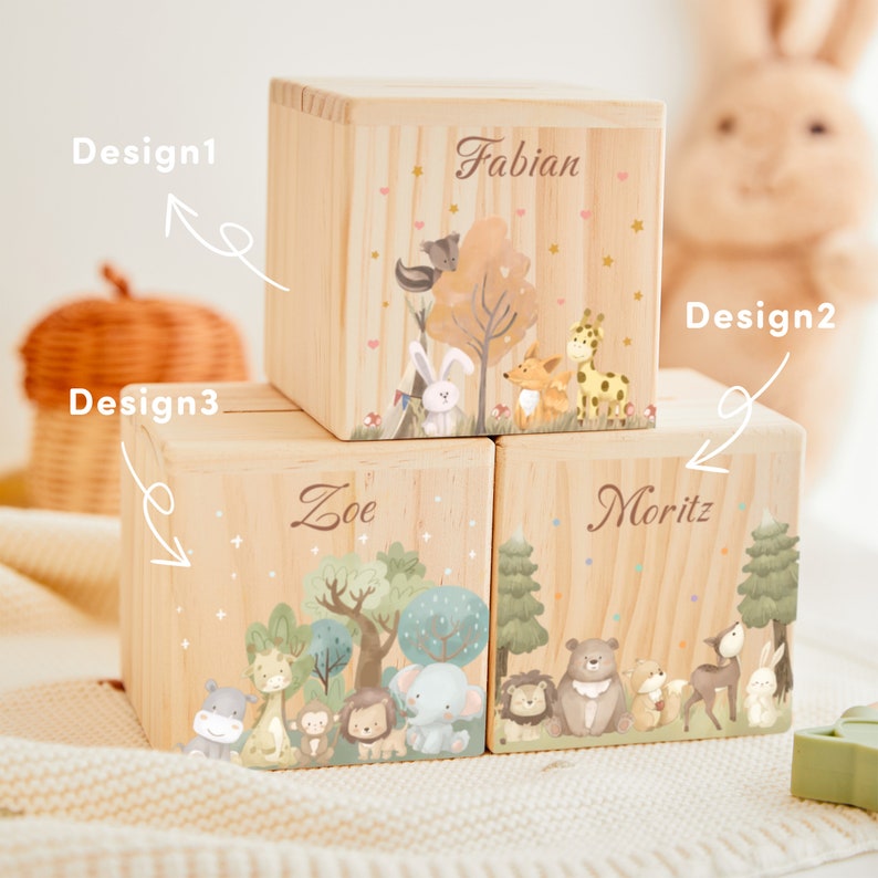 Custom baby money box, wooden money box, children money box with name, customized piggy bank, easter gift, baptism gift, gift for kids image 3