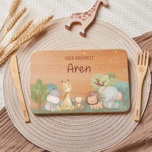 Personalized breakfast board for children, wooden board with unique wishing, breakfast board, Baby Shower gift, wooden board, Gift Birth zdjęcie 9