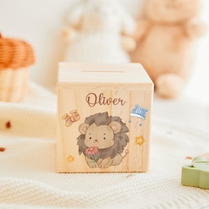 Easter baby money box gifts, personalized kids money box, money box wood, children money box with name, customized piggy bank, baptism gift Design 4
