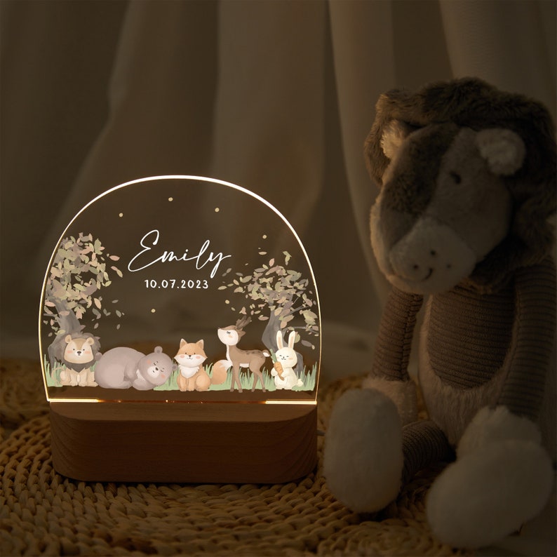 Night light kids, baby gift birth, baptism gift, baby gift personalized, easter gift, christening gift, birthday gift, bedside lamp Design 4