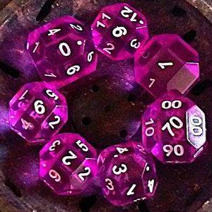 A Better Set of Polyhedral Dice for Your TTRPG! - Season 0 Magenta HexaCube Dice