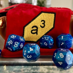 A Better Set of Polyhedral Dice for Your TTRPG! - Season 0 Blue HexaCube Dice