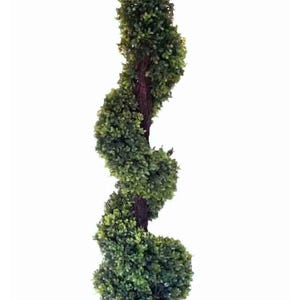 4 &#39;SPIRAL BUCHSBAUM, Künstlicher Baum, Seidenbaum, Künstliche Seidenpflanze, künstlicher Baum Grün