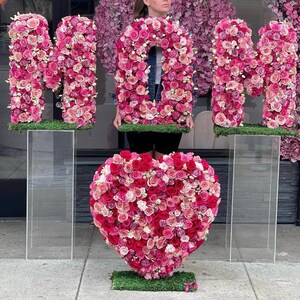 Summer Wedding Decor Floral Bridal Shower Letters Huge Flower Letters Personalized Decor Large Flower Letter