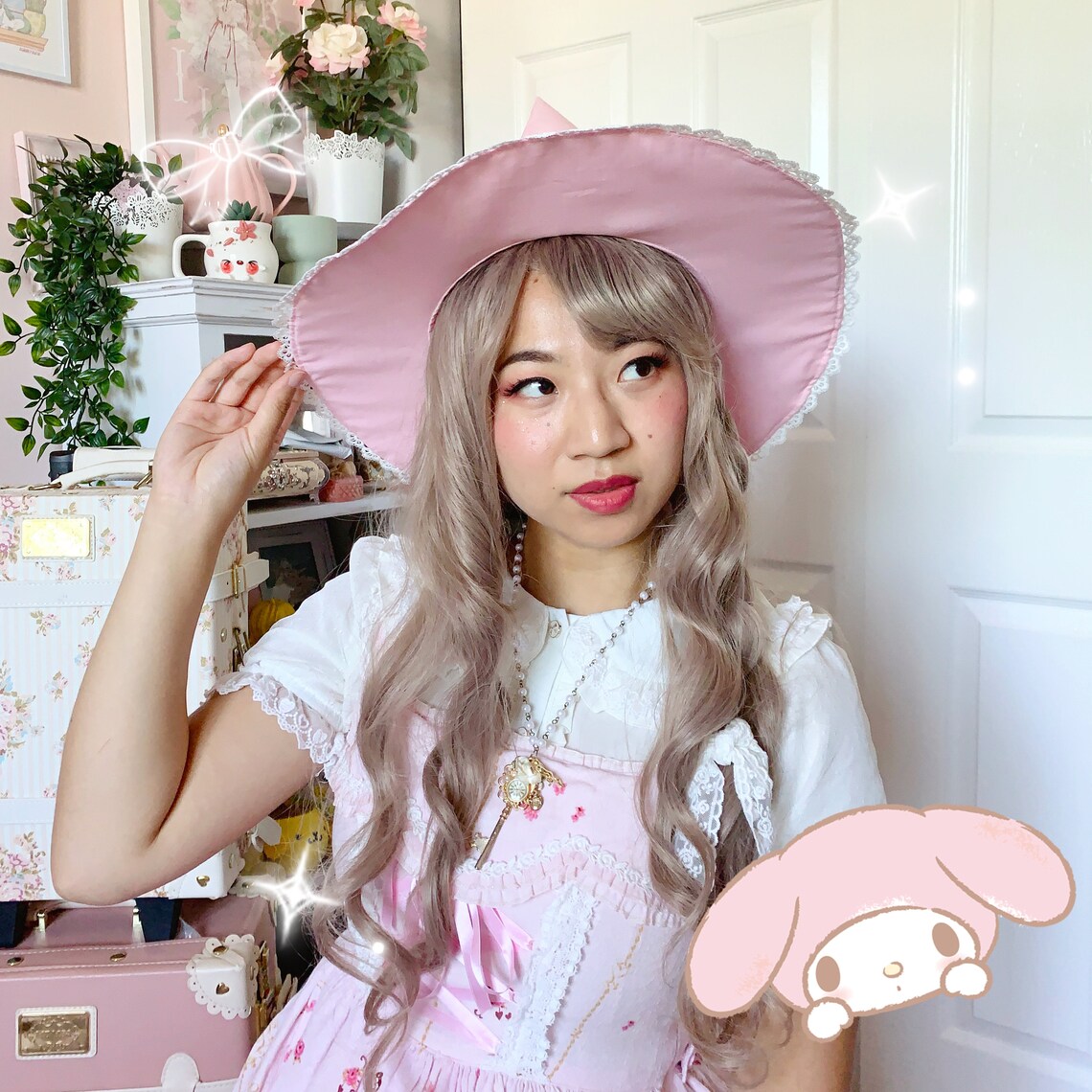 PINK Pastel Witch Hat Etsy