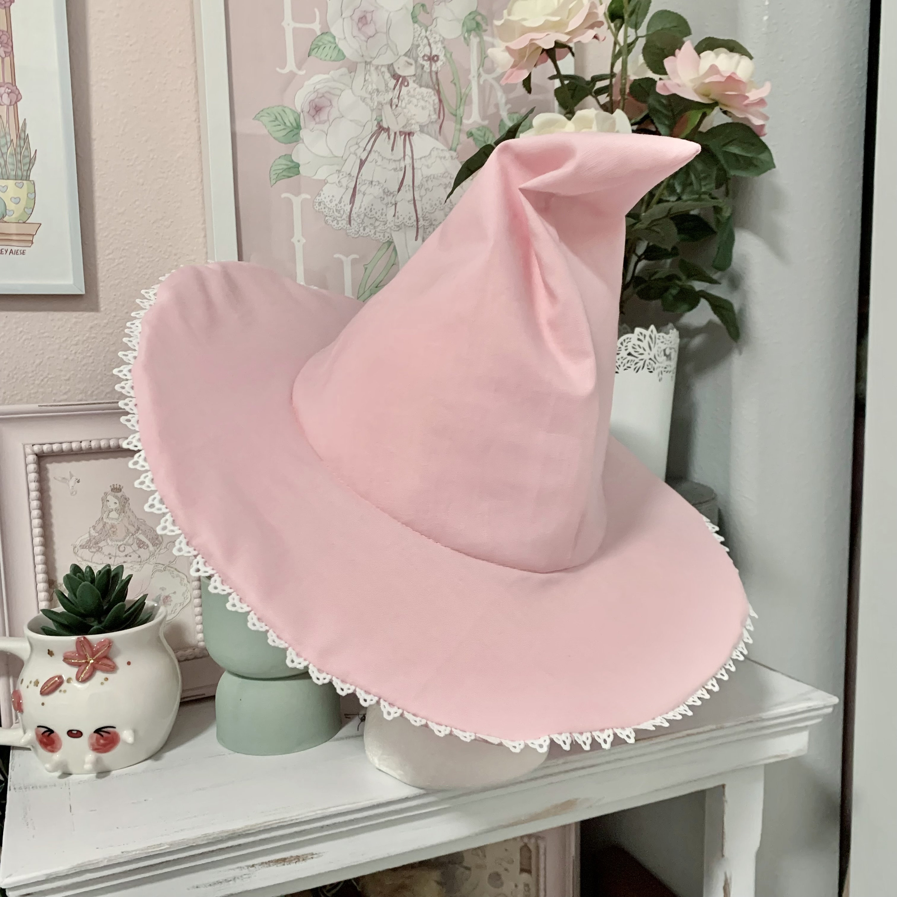 PINK Pastel Witch Hat - Etsy