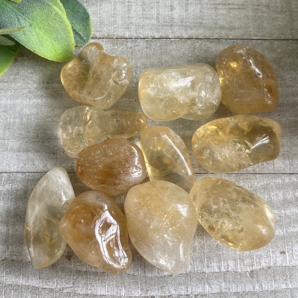 Citrine Tumble Stones | High Quality | Rainbows | Brazil | Natural Rock | Crystal Healing | Abundance Stone | Prosperity Crystal | Grids
