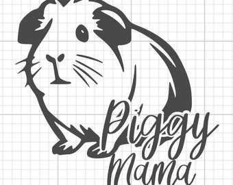 Guinea pig car decal (piggy mama)