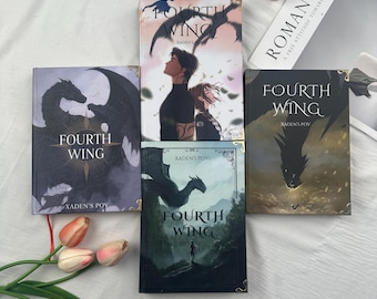 Libro de tapa dura desde la perspectiva de Xaden de Fourth Wing – Novela romántica de fantasía con jinetes de dragones – Libro con estética de fantasía oscura – Regalo para amantes de la fantasía